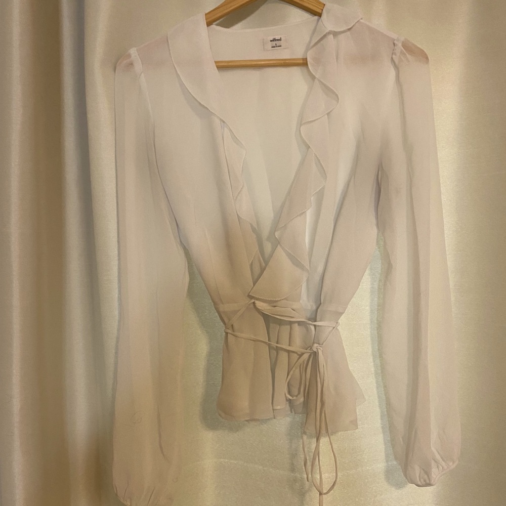 Wilfred white sheer top